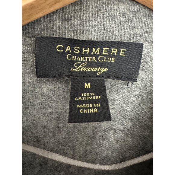 Charter Club Women's M Grey Cashmere Open Cardigan Casual Office - Picture 2 of 6